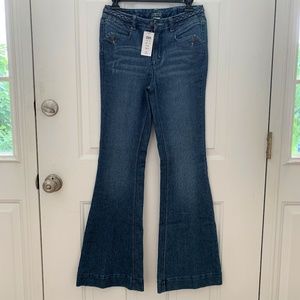 NWT- Cache Flare Boot Cut Jeans Strech Long